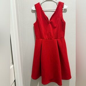 Francesca's Vibrant Red Dress